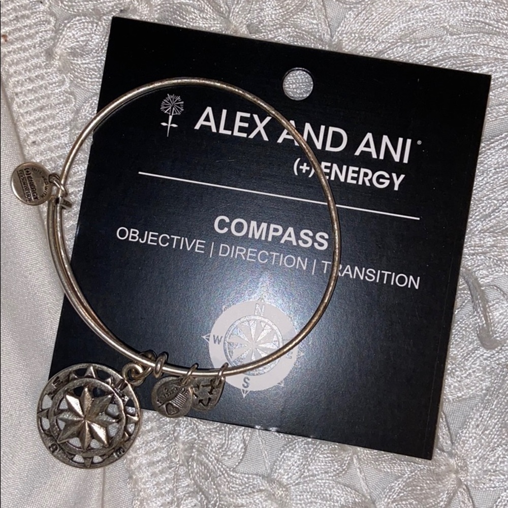 ALEX AND ANI silver compass bracelet